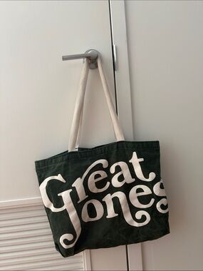 Great Jones Canvas Tote Bag in Dark Green